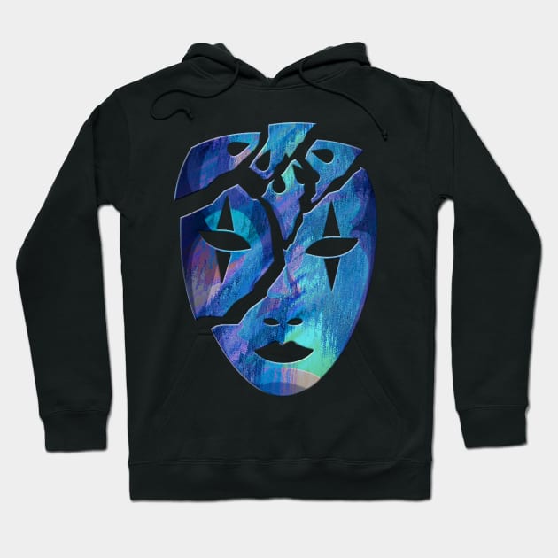 Shattered Broadway West End Musical Drama Theatre Mask Hoodie by 4U2NV-LDN